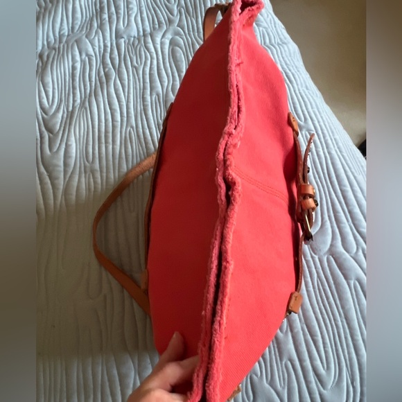 Lucky Brand Colexico Cayenne Color Canvas Studded Tote Crossbody - Picture 9 of 16